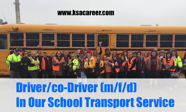 Driver/co-Driver (m/f/d) In Our School Transport Service