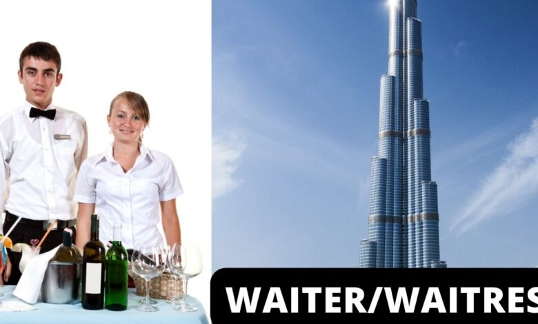 Waiter/Waitress Vacancies in Dubai