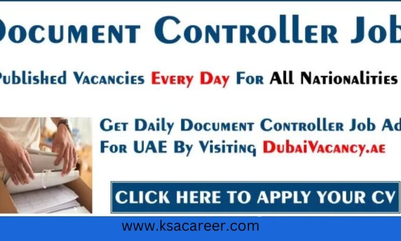 Document Controller Jobs in Dubai