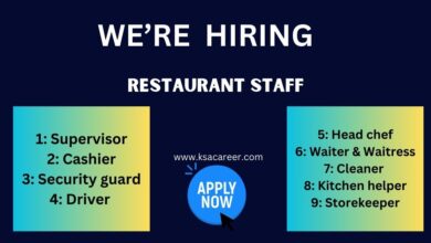 Restaurant Staff Jobs in Dubai