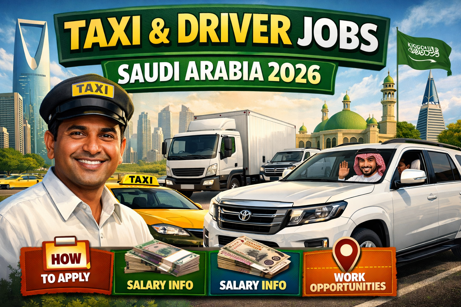 Taxi Driver & Driver Jobs in Saudi Arabia 2026