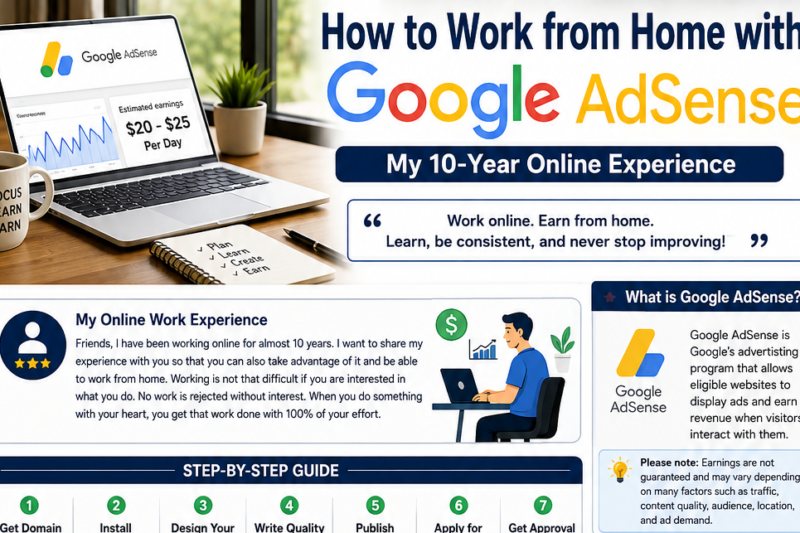 How to Work from Home with Google AdSense: My 10-Year Online Experience