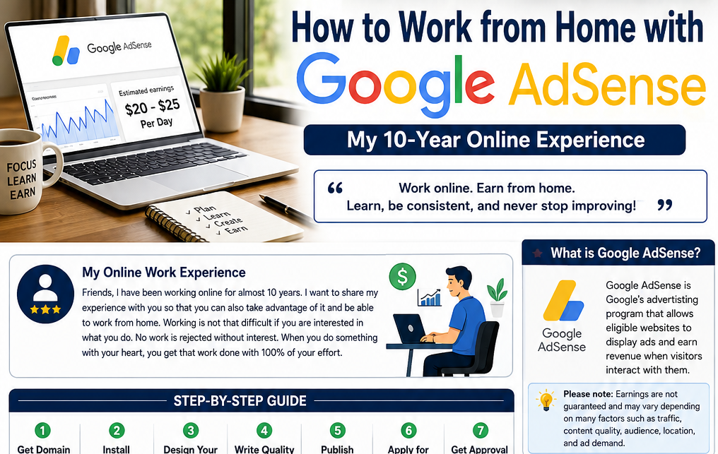 How to Work from Home with Google AdSense: My 10-Year Online Experience