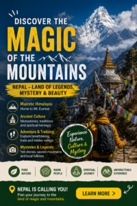 magical mountains in the world, country famous for magic, mountain mysteries, Nepal mountain magic, Himalayan legends, Himalayan mystery, Yeti legend, Nepal folklore, magical places in Nepal, sacred mountains, mountain mythology, Nepal tourism, Himalayan culture, mysterious mountains in the world.