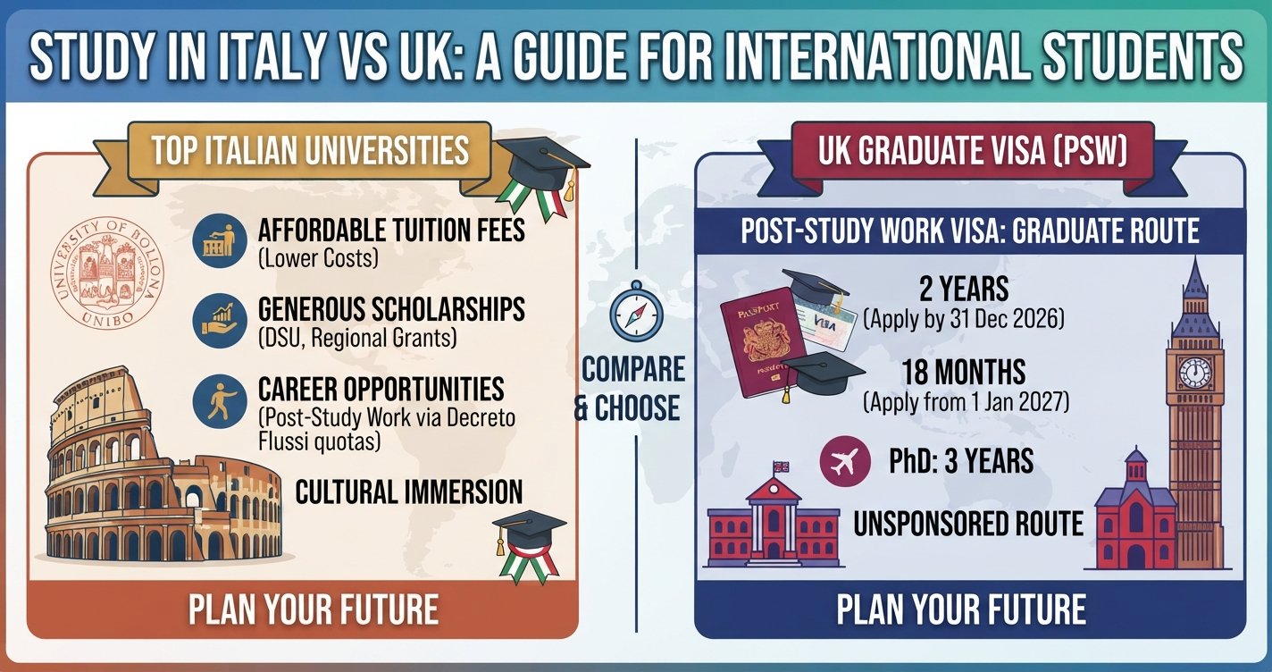 Studying in Italy vs. The UK: A Comparative Guide for International Students